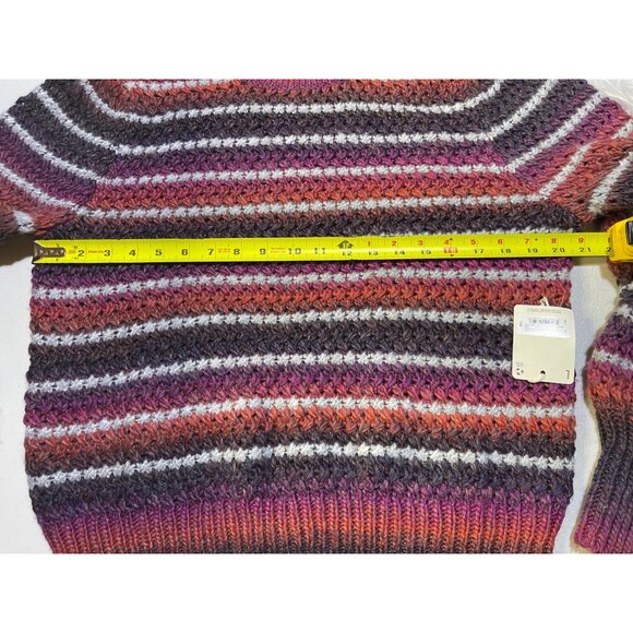 Ana Womens Size L Multicolor Striped Knit Sweater Acrylic & Polyester - Picture 6 of 10
